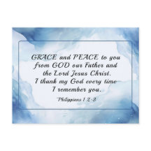 Filippijnen 1:2-3 Grace en vrede voor jou, Bijbel