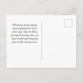 Filippijnen 1:2-3 Grace en vrede voor jou, Bijbel Briefkaart (Achterkant)