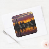 Filippijnen 1:2-3 Grace en vrede voor jou, Bijbel Vierkante Sticker (Envelop)