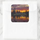 Filippijnen 1:2-3 Grace en vrede voor jou, Bijbel Vierkante Sticker (Tas)