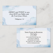 Filippijnen 1:2-3 Grace en vrede voor jou, Bijbel Visitekaartje (Voorkant / Achterkant)