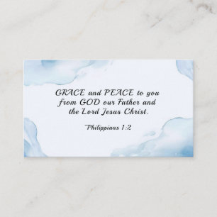 Filippijnen 1:2-3 Grace en vrede voor jou, Bijbel Visitekaartje