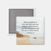 Filippijnen 1:6 GOD, die goed werk hebben verricht Magneet (Voorkant / Achterkant)