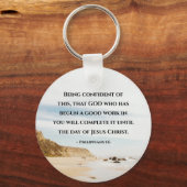 Filippijnen 1:6 GOD, die goed werk hebben verricht Sleutelhanger (Achterkant)
