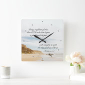 Filippijnen 1:6 GOD, die goed werk hebben verricht Vierkante Klok (Huis)