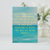 Filippijnen 1:6 KJV Bijbelscriptie Pic Greeting Kaart (Staand voorkant)