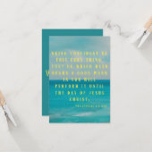 Filippijnen 1:6 KJV Bijbelscriptie Pic Greeting Kaart (Voorkant / Achterkant in situ)