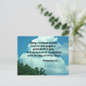 Filippijnen 1:6 vol vertrouwen, ... briefkaart (Staand voorkant)