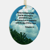 Filippijnen 1:6 vol vertrouwen, ... keramisch ornament (Rechts)