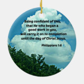 Filippijnen 1:6 vol vertrouwen, ... keramisch ornament (Achterkant)