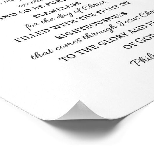 Filippijnen 1:9-11 Manuscript Poster (Hoek)