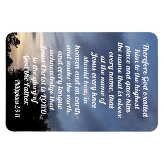 Filippijnen 2:9-11 magneet (Horizontaal)