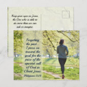 Filippijnen 3:13-14 Verwijzend over het verleden Briefkaart (Voorkant / Achterkant)