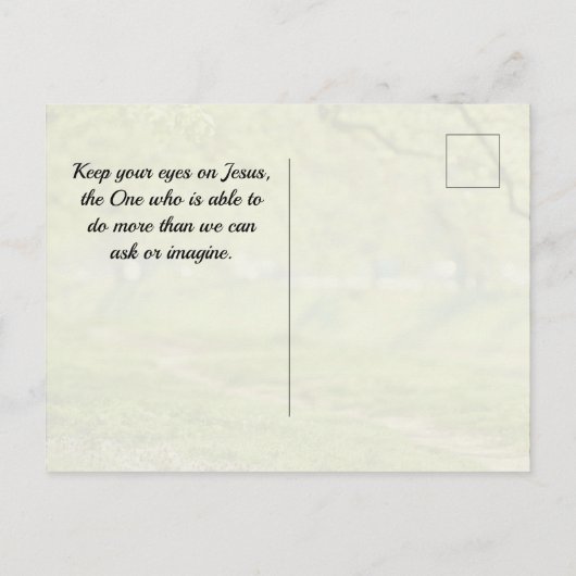 Filippijnen 3:13-14 Verwijzend over het verleden Briefkaart (Achterkant)