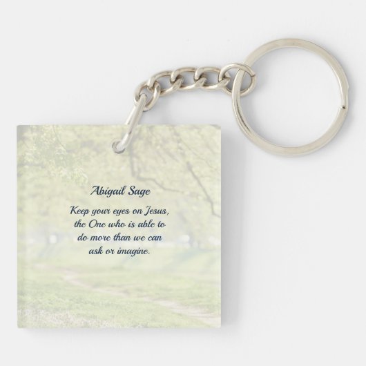 Filippijnen 3:13-14 Verwijzend over het verleden Sleutelhanger (Achterkant)