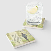 Filippijnen 3:13-14 Verwijzend over het verleden Stenen Onderzetter (Zijkant)