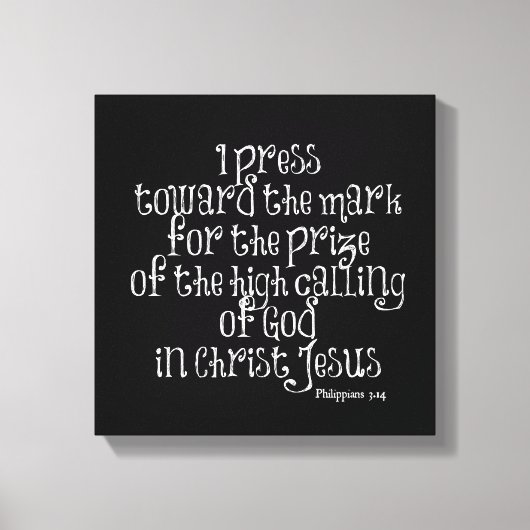 Filippijnen 3.14 Bijbelse versie Canvas Afdruk (Voorkant)