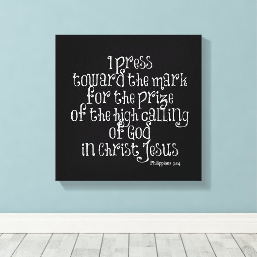 Filippijnen 3.14 Bijbelse versie Canvas Afdruk (Insitu (Houten vloer))