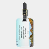 Filippijnen 3:14 Ik druk op de markering... Bagagelabel (Voorkant verticaal)