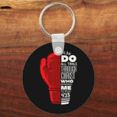Filippijnen 413 Religieuze boxing Funny Christelij Sleutelhanger (Voorkant)