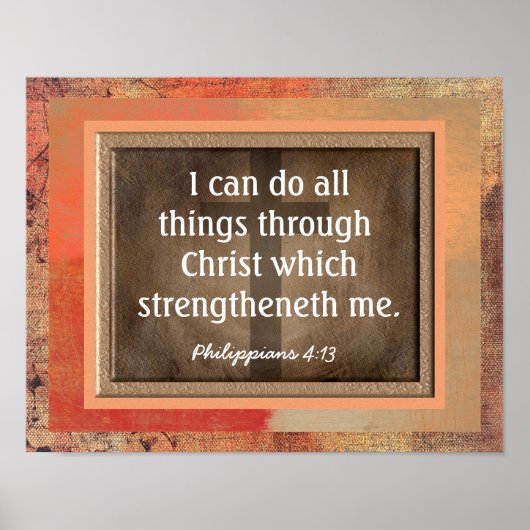 Filippijnen 4:13 Art Print (Voorkant)
