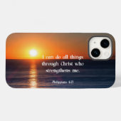 Filippijnen 4:13, beroemd bijbelvers, Case-Mate iPhone case (Achterkant (horizontaal))