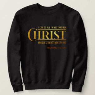 Filippijnen 4:13 Bijbel Verse KJV Mannen Sweatshir Trui