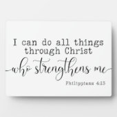 Filippijnen 4:13 Bijbelscriptpatroon handschrift Fotoplaat (voorkant)