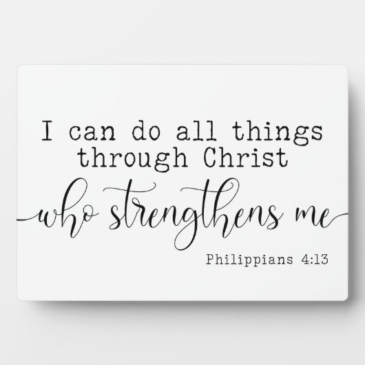 Filippijnen 4:13 Bijbelscriptpatroon handschrift Fotoplaat (voorkant)