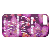 Filippijnen 4:13 Bijbelse Floral Case-Mate iPhone Case (Achterkant (Horizontaal))