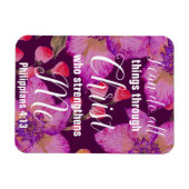 Filippijnen 4:13 Bijbelse Floral Magneet (Horizontaal)