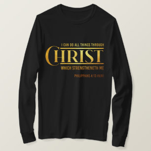 Filippijnen 4:13 Bijbelverse KJV Quote Mannen T-shirt