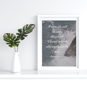 Filippijnen - 4:13 Bijbelverse Majestic Ocean Poster