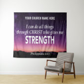 Filippijnen 4:13 IK KAN ALLE DINGEN KRIJGEN Wandkleed (In Situ (horizontaal))