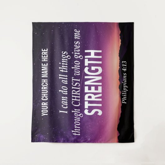 Filippijnen 4:13 IK KAN ALLE DINGEN KRIJGEN Wandkleed (Voorkant)