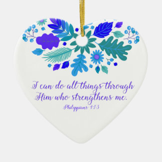 Filippijnen 4:13 - Ik kan alles doen - Verse Keramisch Ornament