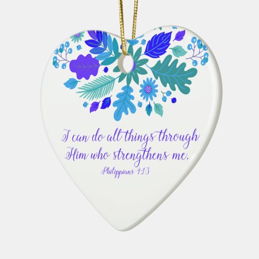 Filippijnen 4:13 - Ik kan alles doen - Verse Keramisch Ornament (Links)