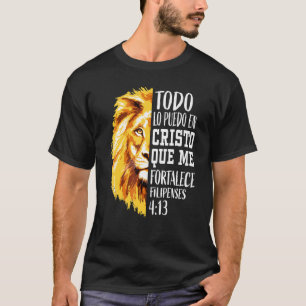 Filippijnen 4 13 Mannen Christelijk Verse Lion Jud T-shirt