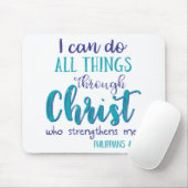 Filippijnen 4:13 tealpur muismat (Met muis)