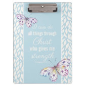 Filippijnen 4:13 vlinder klembord (Voorkant)