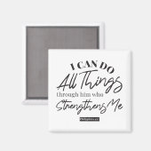 Filippijnen 4:13 witte ver magneet (Voorkant / Achterkant)