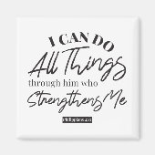 Filippijnen 4:13 witte ver magneet (Voorkant)