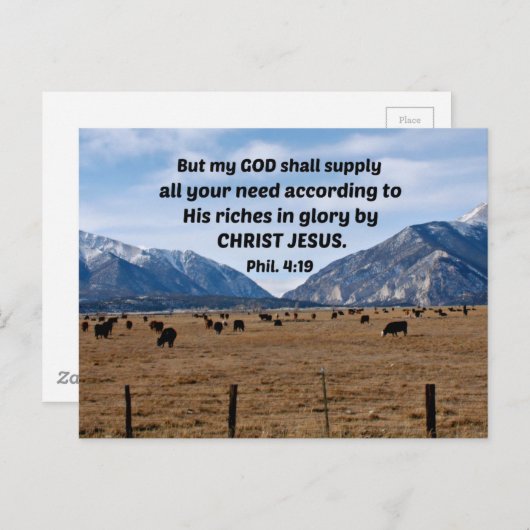 Filippijnen 4:19 briefkaart (Voorkant / Achterkant)