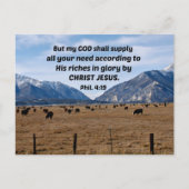 Filippijnen 4:19 briefkaart (Voorkant)