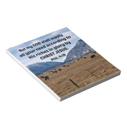 Filippijnen 4:19 notitieblok (Schuin)