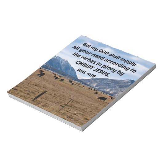 Filippijnen 4:19 notitieblok (Linkerzijde)