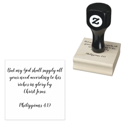 Filippijnen 4:19 rubberstempel (Gestempeld)