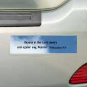 Filippijnen 4:4 Rejoice in de Heer altijd... Bumpersticker (Op auto)