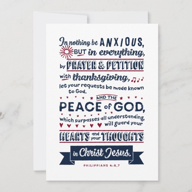 Filippijnen 4:6, 7 (Voorkant)