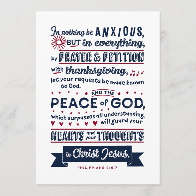 Filippijnen 4:6, 7 (Voorkant)